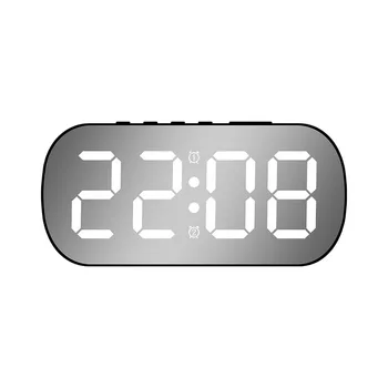 Светодиодный цифровой дисплей Электронный материал ABS Эллиптические часы Настольный будильник