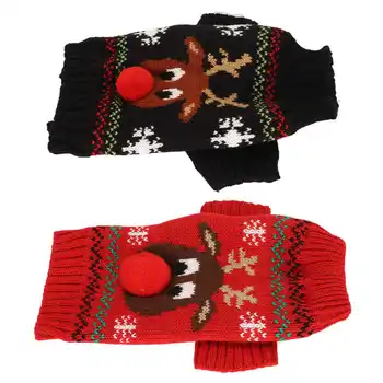 Свитер со снеговиком для собак Удобный рождественский свитер с рисунком лося, рождественский свитер для собак, акриловое волокно, отличное качество изготовления для фотографии