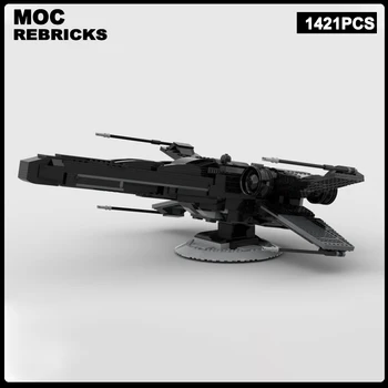 Серия Space War Dark X Wing StarlighterMOC, строительные блоки, сборная модель Звездных войн, кирпичные игрушки, детские Рождественские подарки