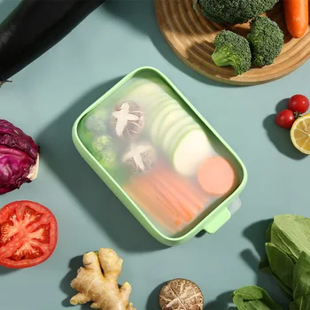 Силиконовый ящик для хранения свежих овощей и фруктов в холодильнике, Многоразовый Ящик для хранения морозильной камеры, который можно заморозить в домашних условиях, Нагрев в микроволновой печи