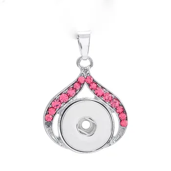 Сменные украшения в виде сердца на 180 предметов для женщин, горный хрусталь, Имбирь, 18 мм, ювелирные подвески на кнопках, ожерелье