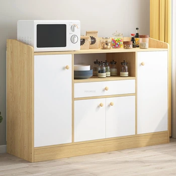 Современные деревянные кухонные шкафы, многослойный буфет, мебель для домашней кухни, простой кухонный стеллаж, настенный шкаф для хранения в гостиной