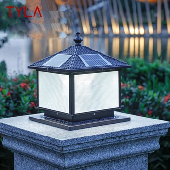 Солнечная лампа на столбе TYLA, светодиодные уличные креативные простые фонари на столбе, водонепроницаемые IP65 для дома, виллы, отеля, двора, веранды.