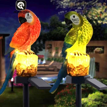 Солнечная Энергия Светодиодная Лампа Bird Parrot С Зажимом Night Lights для Наружного Украшения Садовой Дорожки Garden Light Home Parrot Lights