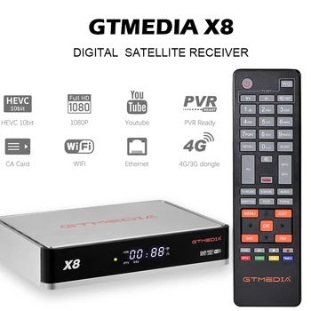 Спутниковый ресивер GTmedia X8 1080P DVB-S2 S2X декодер телеприставки, поддержка m3u ccam, PK GTmedia V8 NOVA V8X, на складе в Испании, Чехия
