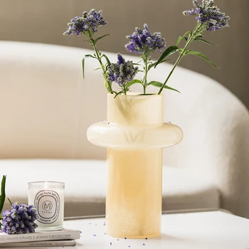 Стеклянная ваза современное искусство украшение цветочной композиции для обеденного стола украшение гостиной цветы стеклянное цветочное устройство