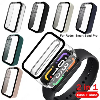 Стеклянная крышка для Redmi Smart Band pro, аксессуары для смарт-часов, бампер для ПК, защитное стекло для экрана Redmi Smart Band pro