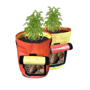 Сумка для выращивания картофеля Полиэтиленовый контейнер для овощей с ручкой, Утолщенный контейнер для овощей, сумка для лука, садовые горшки на открытом воздухе, садоводство