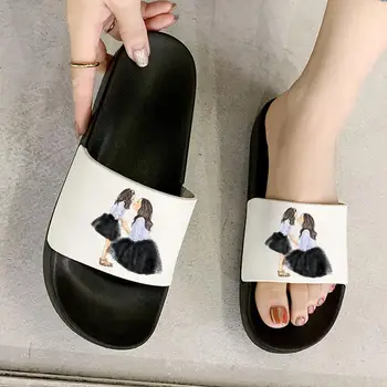 Тапочки для женщин, милые мультяшные домашние горки Eva, Обувь для отдыха, женские модные водонепроницаемые сандалии на платформе с мягкой подошвой