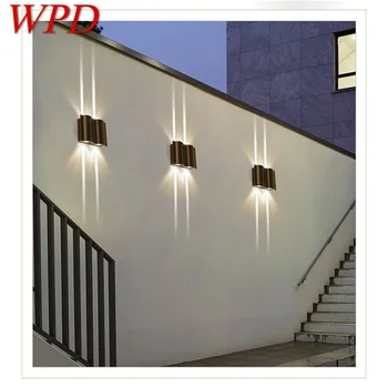 Уличное бра WPD, Алюминиевый светодиодный современный настенный светильник для патио, Водонепроницаемый Креативный декоративный светильник для крыльца, балкона, коридора