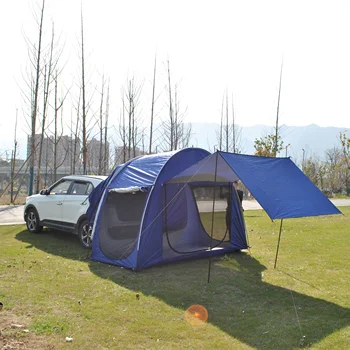 Универсальная походная палатка для внедорожников с большим тентом, водонепроницаемая автомобильная палатка, вместимостью до 4 человек, задняя палатка для автомобиля