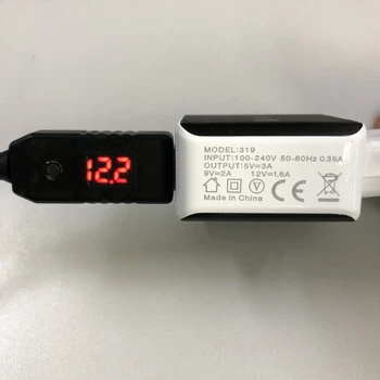 Универсальный QC 3,0 USB К Постоянному Току 12 В 1.5A Регулируемое Повышение Напряжения 5,5x2,5 мм Шнур Линия Повышения Мощности Для Wi-Fi Маршрутизатора СВЕТОДИОДНЫЙ Челнока