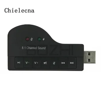 Универсальный Внешний Адаптер Звуковой Карты USB 8.1-Канальная 3D-Аудиогарнитура С Микрофоном 3.5 мм Разъем Для Win XP/7/ 8 Android Linux macOS