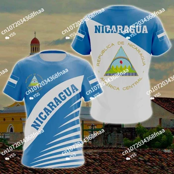 Футболка Никарагуа, сделай сам, Бесплатное пользовательское имя, номер, Футболка Никарагуа, Флаг, принт Университета Никарагуа, мужская одежда