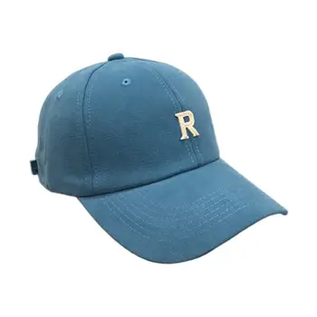 Хлопковая бейсболка для женщин и мужчин с нашивкой в виде буквы R, Летние шляпы, спортивная шапка на открытом воздухе, повседневная бейсболка-кепка Унисекс 2023