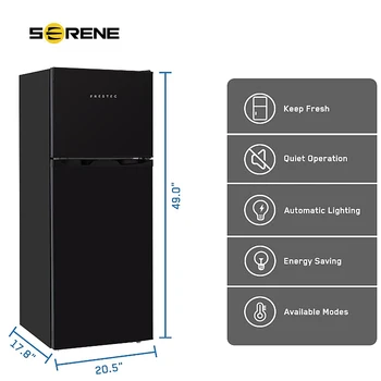 Холодильник Frestec объемом 4,7 куб. см, мини-холодильник с морозильной камерой, Небольшой холодильник с морозильной камерой, регулируемый термостат