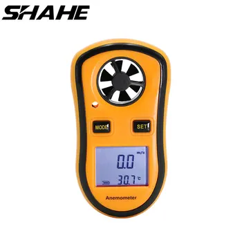 Цифровой Анемометр SHAHE, Измеритель Скорости Ветра 30 м/с, ЖК-ручной Термометр, Измеритель Температуры-10-45C С ЖК-Дисплеем С Подсветкой