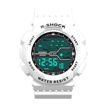 Цифровые часы Honhx со светодиодной подсветкой, разнообразные стили крутых спортивных электронных часов с 4 кнопками, водонепроницаемые часы Life Часы Мужские