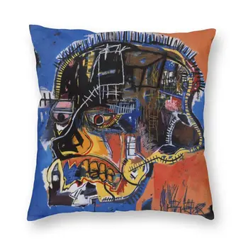 Чехлы для подушек в виде черепа в скандинавском стиле Домашний декор для дивана Jean Michel Basquiat Art Квадратная наволочка 40x40 Декоративная подушка