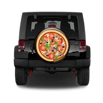 Чехол для запасного колеса, подарок для любителей пиццы, Индивидуальный чехол для шин без / с отверстием для камеры, Отделка для пиццы, Линейная пицца