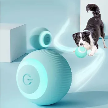 Электрические игрушки для собак, умный щенячий мяч, игрушки для кошек, маленьких собачек, забавный самокатящийся мяч, Самодвижущиеся щенячьи игры, игрушки, аксессуары для домашних животных