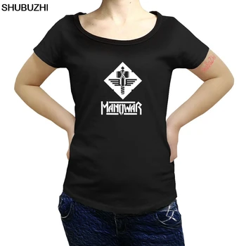 элитный бренд, модная женская футболка Manowar Rock Band, повседневная женская футболка в стиле Хип-Хоп С круглым вырезом, летние повседневные Футболки sbz459